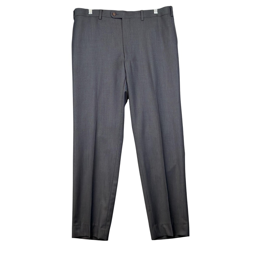 Indochino Pants Mens 34x28 Gray Wool Slim Fit Dress Suit Trousers Formal